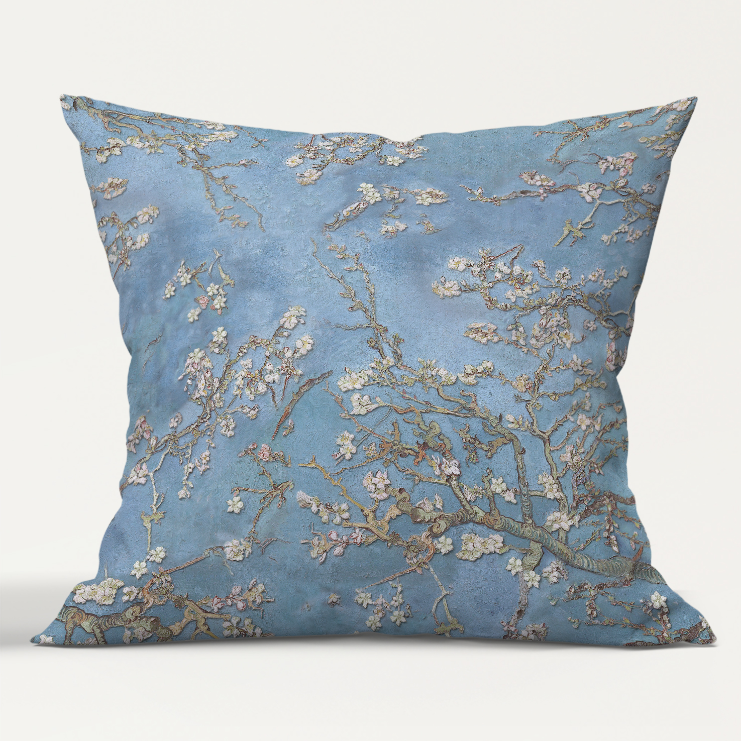 Almond Blossoms At Blue Background