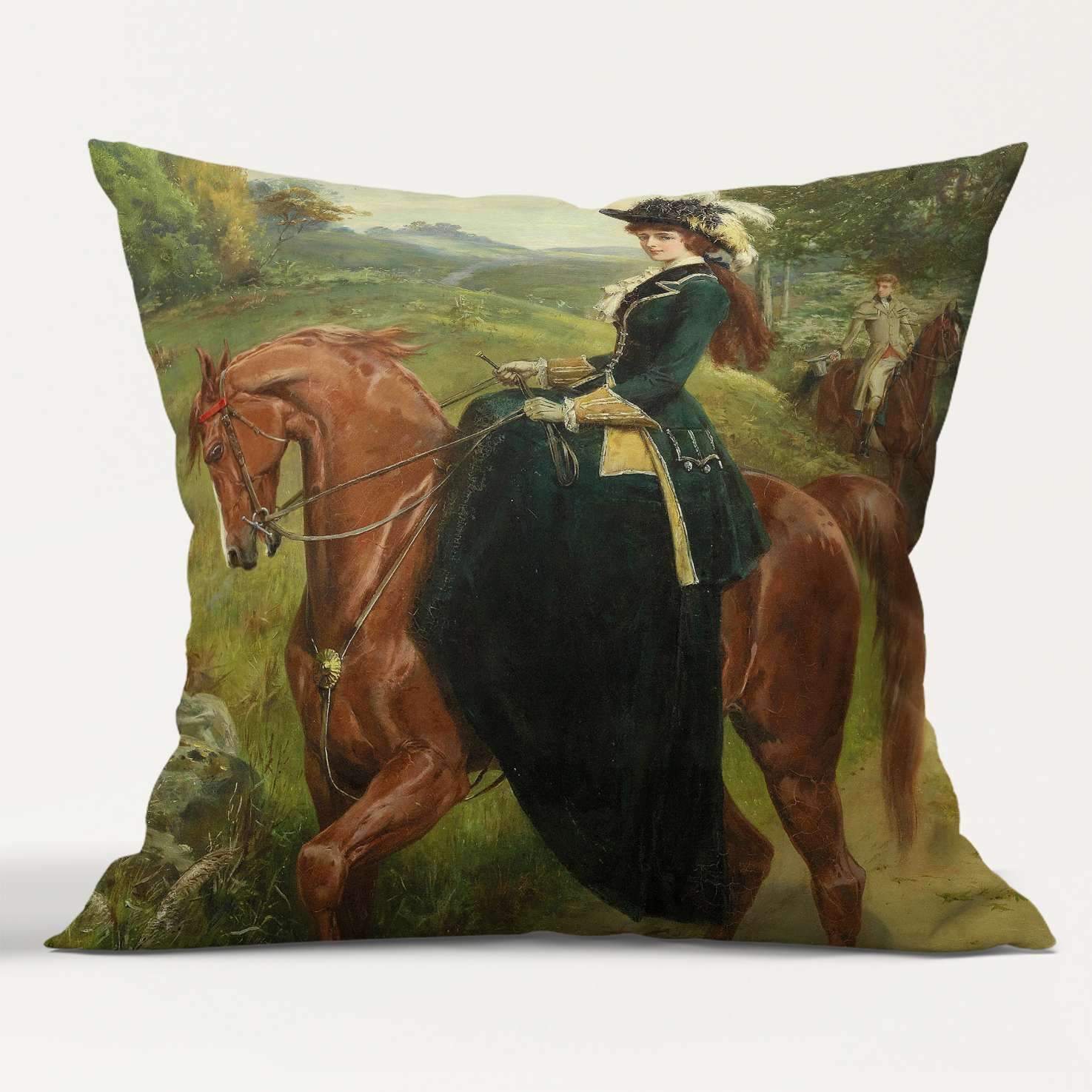 Elegant Young Woman On A Horse
